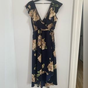 Navy floral dress